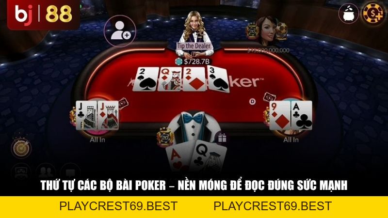 Cách Chơi Poker Là Gì? Quy Tắc Chơi Và Thứ Tự Các Bộ Bài Poker Cho Newbie - playcrest69