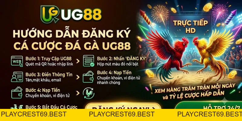 Đá Gà UG88 Trực Tiếp - Xem Đấu Kê & Cá Cược Uy Tín 2026 - playcrest69