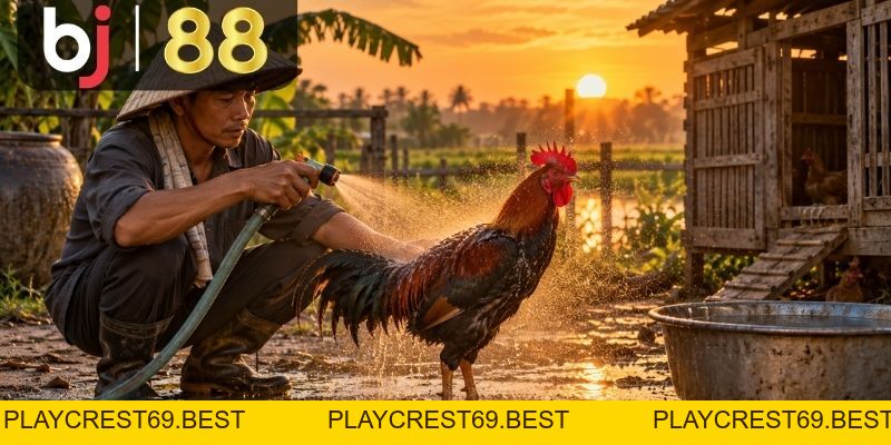 Cách Tắm Cho Gà Đá: Vệ Sinh Đúng Cách Giúp Gà Luôn Sạch Khỏe - playcrest69