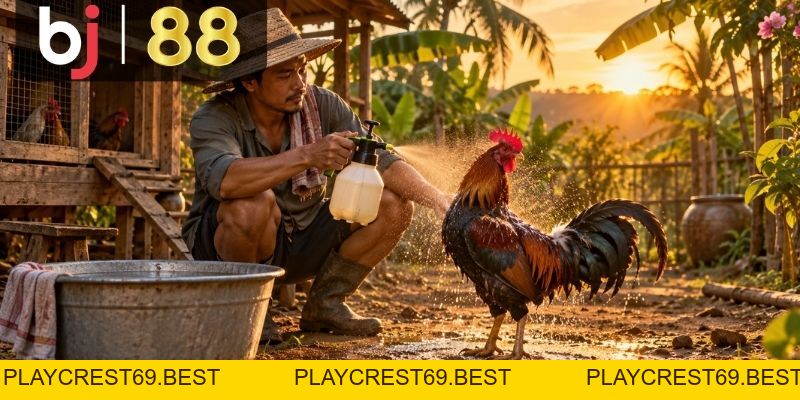 Cách Tắm Cho Gà Đá: Vệ Sinh Đúng Cách Giúp Gà Luôn Sạch Khỏe - playcrest69
